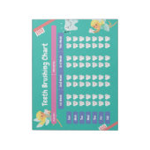 Notitieblok - Kinder Grafiek Daily Teeth Brushy Fa (Linkerzijde)