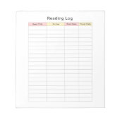 Notitieblok Leeslogboek (Voorkant)