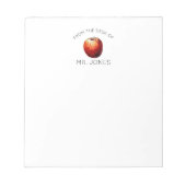 Notitieblok leraar | Waterverf Apple (Voorkant)