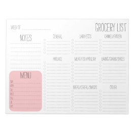 Notitieblok - Maaltijdplanner Kruidenierslijst