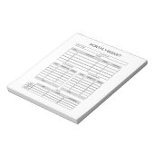 Notitieblok maandelijkse budgetplanner (Linkerzijde)