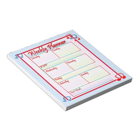 Notitieblok Melody Weekly Planner (Schuin)