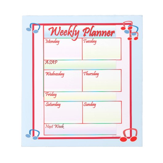Notitieblok Melody Weekly Planner (Voorkant)