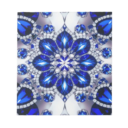 Notitieblok met Blauw Wit Kleuren Modern Design (Voorkant)