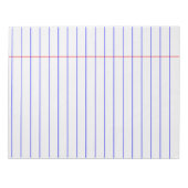 notitieblok met blauwe bekleding met marge (Voorkant)