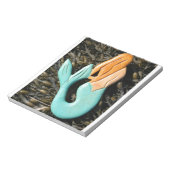 notitieblok met blauwe staartzeemeermin (Linkerzijde)