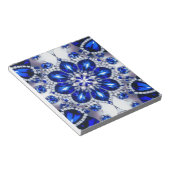 Notitieblok met blauwe witte kleuren modern ontwer (Schuin)