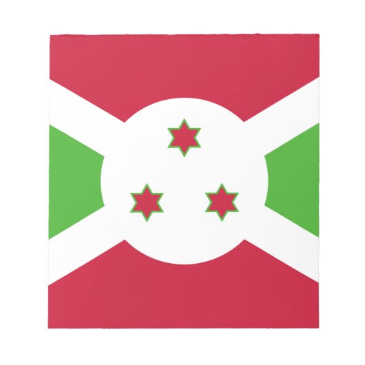 Notitieblok met Burundese vlag (Voorkant)