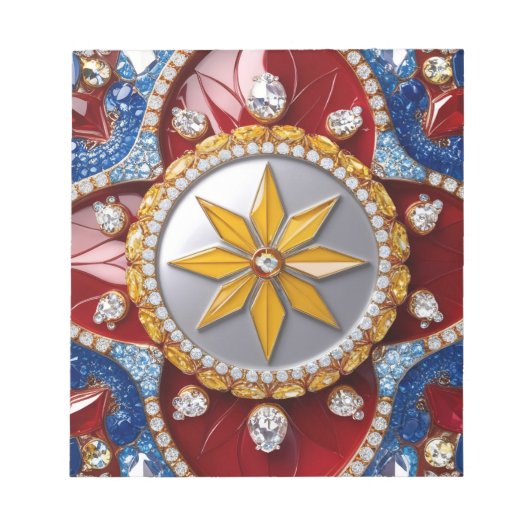 Notitieblok met Colombiaanse kleuren Modern Design (Voorkant)