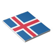 Notitieblok met de IJslandse vlag (Schuin)