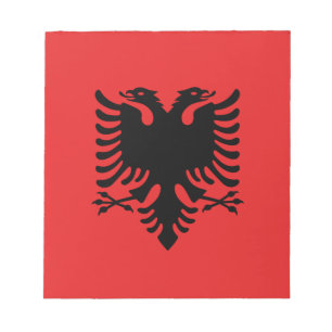 Notitieblok met de vlag van Albanië