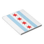 Notitieblok met de vlag van Chicago, Illinois Stat (Schuin)