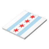 Notitieblok met de vlag van Chicago, Illinois Stat (Linkerzijde)