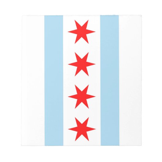 Notitieblok met de vlag van Chicago, Illinois Stat (Voorkant)