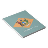 Notitieblok met de vlag van de staat Delaware (Schuin)