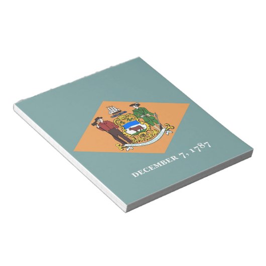 Notitieblok met de vlag van de staat Delaware (Schuin)