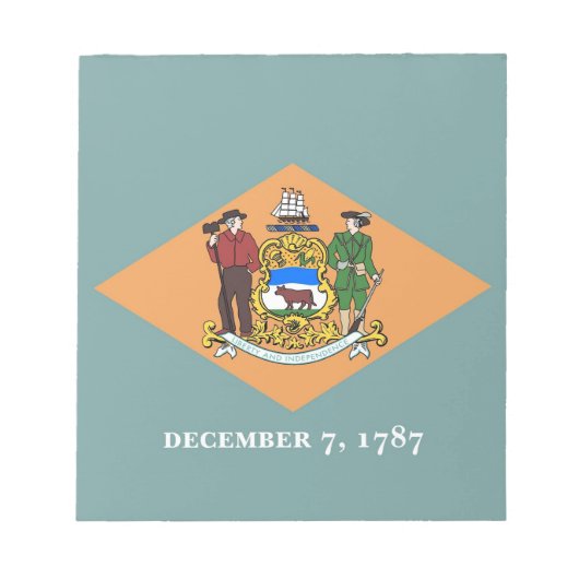 Notitieblok met de vlag van de staat Delaware (Voorkant)
