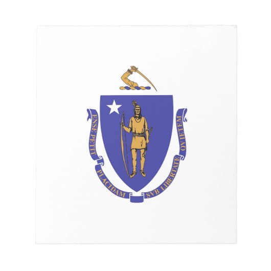 Notitieblok met de vlag van de staat Massachusetts (Voorkant)