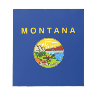 Notitieblok met de vlag van de staat Montana