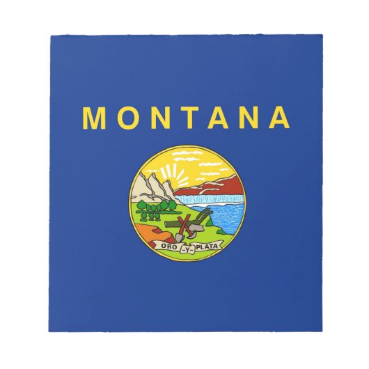 Notitieblok met de vlag van de staat Montana (Voorkant)