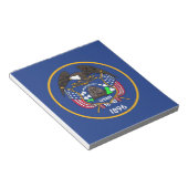 Notitieblok met de vlag van de staat Utah (Schuin)