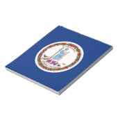 Notitieblok met de vlag van de staat Virginia (Linkerzijde)