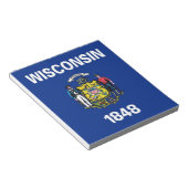 Notitieblok met de vlag van de staat Wisconsin (Schuin)