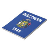 Notitieblok met de vlag van de staat Wisconsin (Linkerzijde)