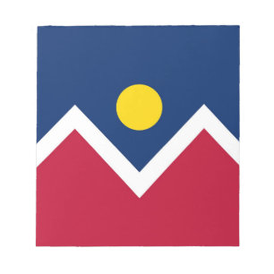 Notitieblok met de vlag van Denver City, deelstaat