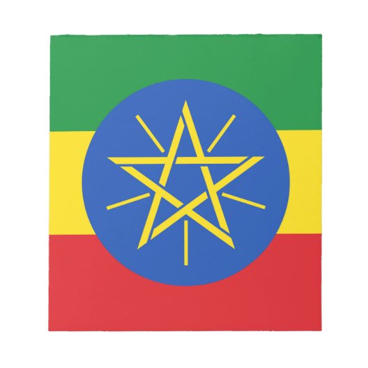 Notitieblok met de vlag van Ethiopië (Voorkant)