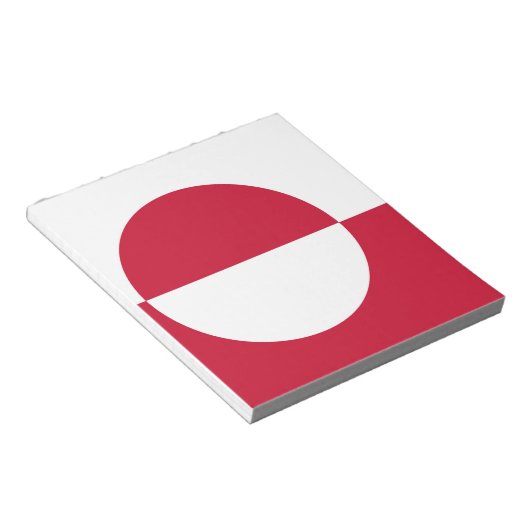 Notitieblok met de vlag van Groenland (Schuin)