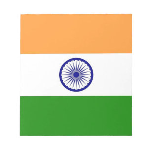 Notitieblok met de vlag van India
