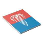 Notitieblok met de vlag van Kansas City, Missouri (Schuin)