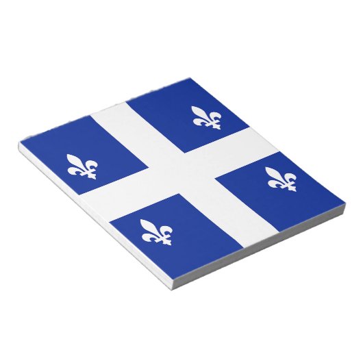 Notitieblok met de vlag van Quebec, Canada (Schuin)