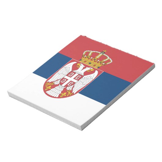 Notitieblok met de vlag van Servië (Linkerzijde)
