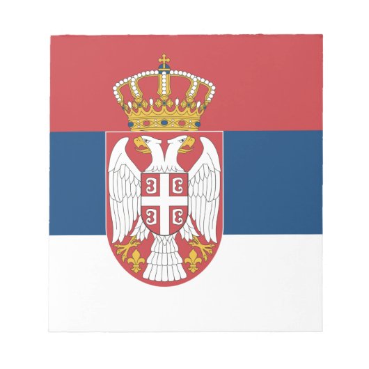 Notitieblok met de vlag van Servië (Voorkant)