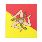 Notitieblok met de vlag van Sicilië, Italië (Voorkant)