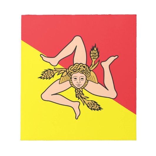 Notitieblok met de vlag van Sicilië, Italië (Voorkant)