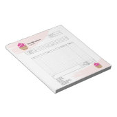 Notitieblok met factuur voor bestelformulier voor  (Schuin)