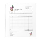 Notitieblok met factuur voor bestelformulier voor  (Voorkant)