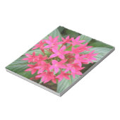 Notitieblok met felroze tropische bloemen (Linkerzijde)