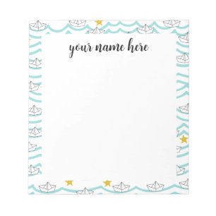 Notitieblok met gepersonaliseerde papierbakken