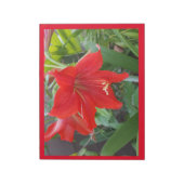 Notitieblok met grote felrode bloem (Linkerzijde)