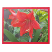 Notitieblok met grote felrode bloem (Voorkant)