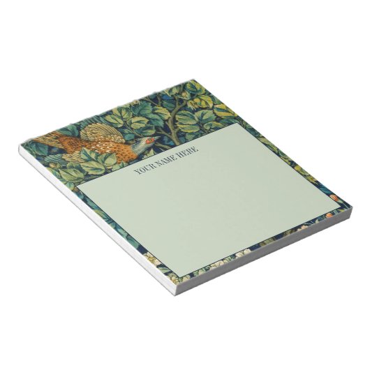 NOTITIEBLOK MET HET ONTWERP VAN WILLIAM MORRIS "PH (Schuin)