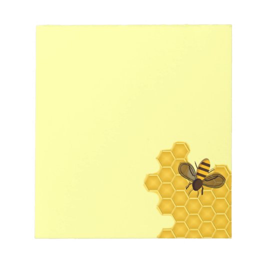 Notitieblok met Honeybee op een Honeycomb (Voorkant)