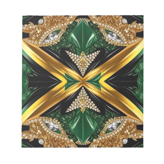Notitieblok met Jamaicaanse kleuren Modern Design (Voorkant)