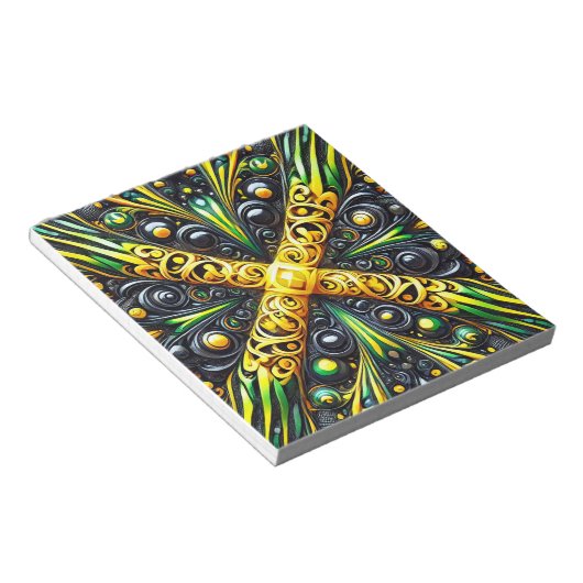 Notitieblok met Jamaicaanse kleuren Modern Design (Schuin)