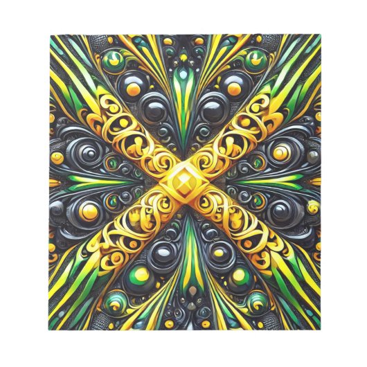 Notitieblok met Jamaicaanse kleuren Modern Design (Voorkant)