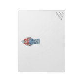 Notitieblok met kerstblauw en witte gember (Linkerzijde)